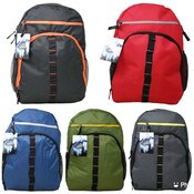 Wholesale - 17" BOYS BACKPACK 5-ASST COLORS C/P 24, UPC: 089305525388